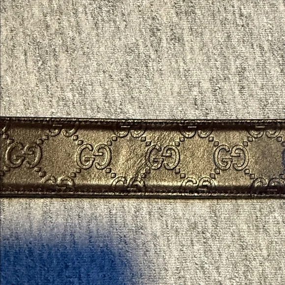 Gucci Brown Leather Belt with Silver Buckle size 95 - Picture 3 of 5